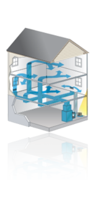 Plan du système de ventilation d'une maison
